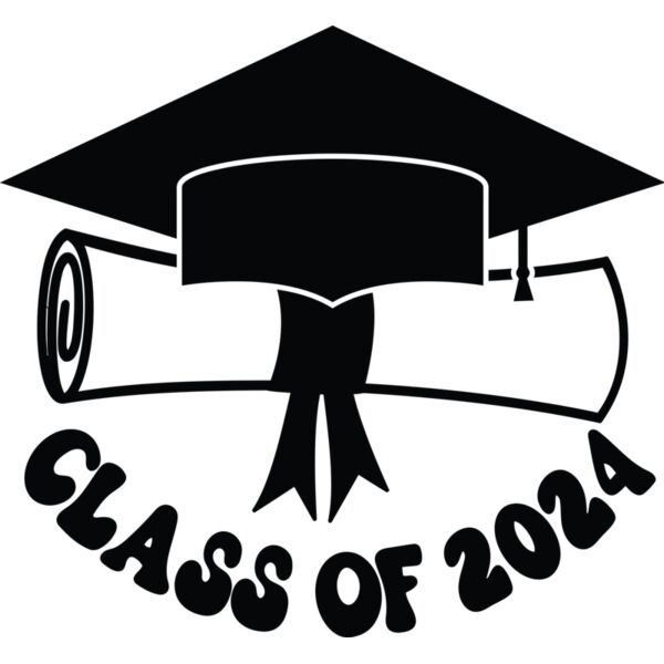 CLASS OF 2024, Squad Design, Diploma with mortarboard - GCC-008 Thumbnail
