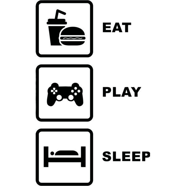 EAT, PLAY, SLEEP, Checkbox Eat Sleep - ESD-05 Thumbnail
