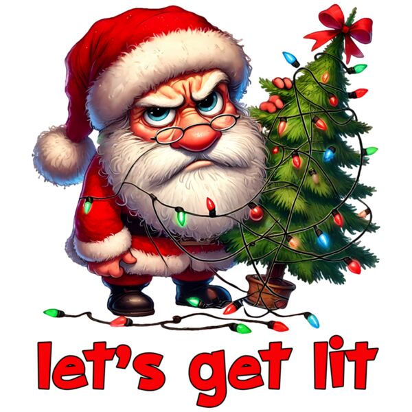 let's get it, Funny Santa Claus Design, Christmas Design 2025 - FCS-04 Thumbnail