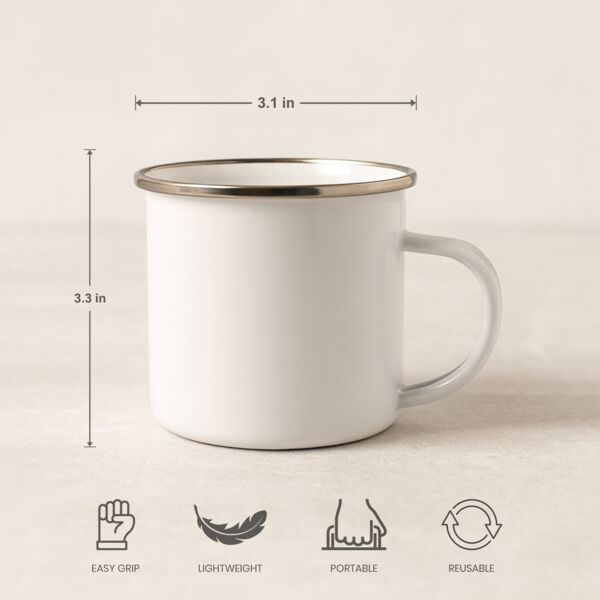 12oz Enamel Mug with Flat Bottom Thumbnail