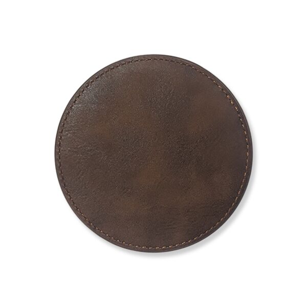 Engraving Round Leather Coaster Thumbnail