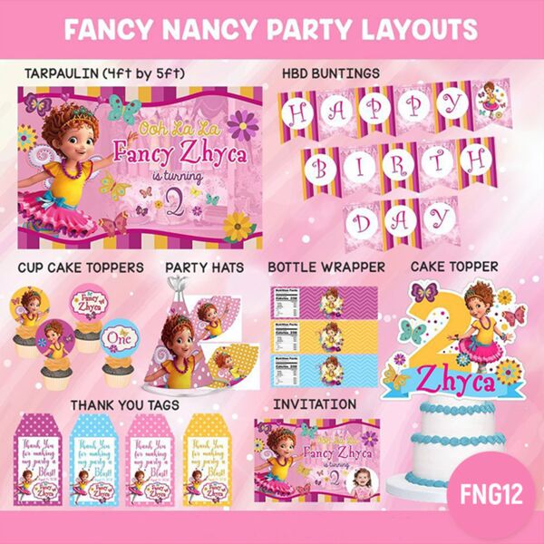 Fancy Nancy Party Layouts Thumbnail
