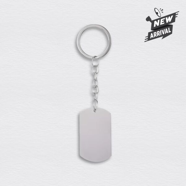 Dog Tag Stainless Keychain Thumbnail