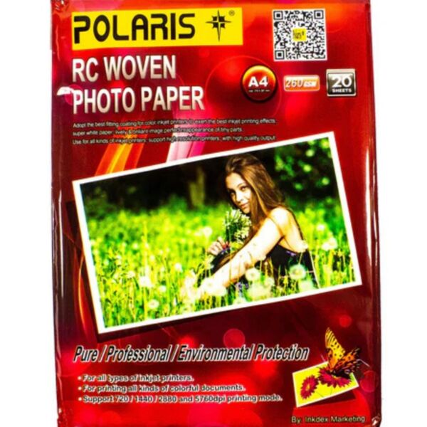 Polaris RC Woven Photo Paper  260gsm A4 (20's) Thumbnail