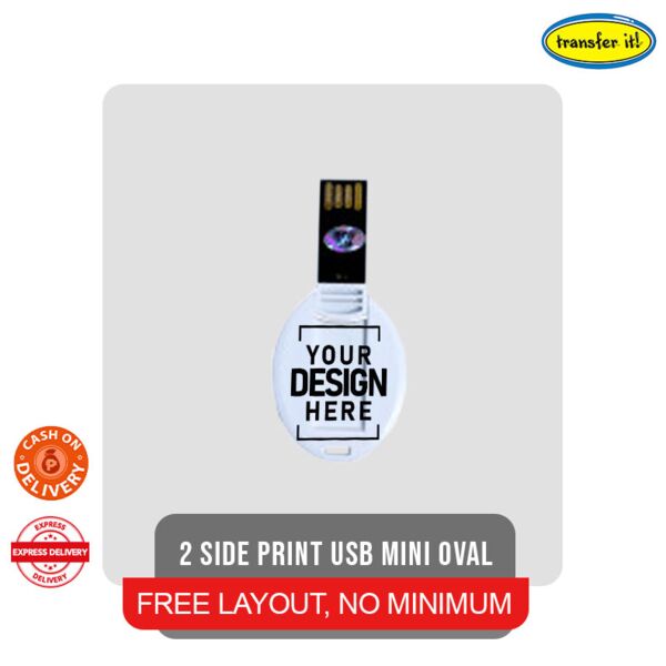2 Side Print USB Mini Oval Thumbnail