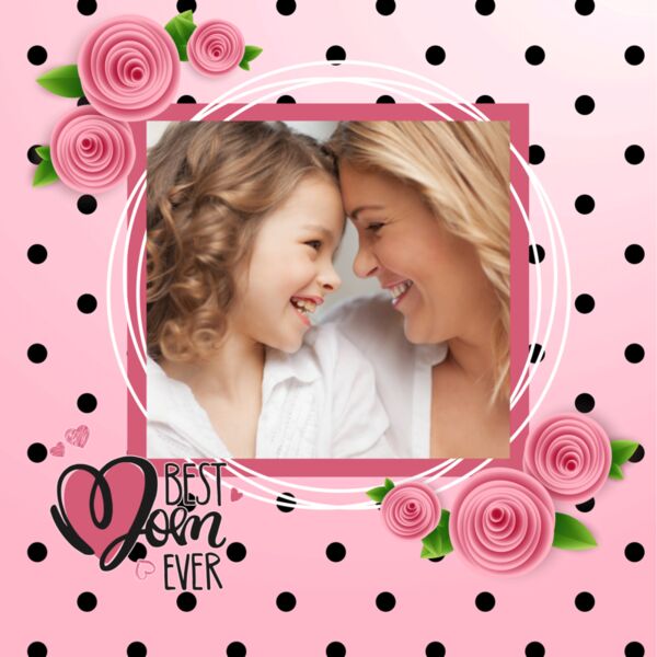 Best MOM Ever, Photo Frame with Customizable Image, Mother's Day, Mother, MOM - MMP4 Thumbnail