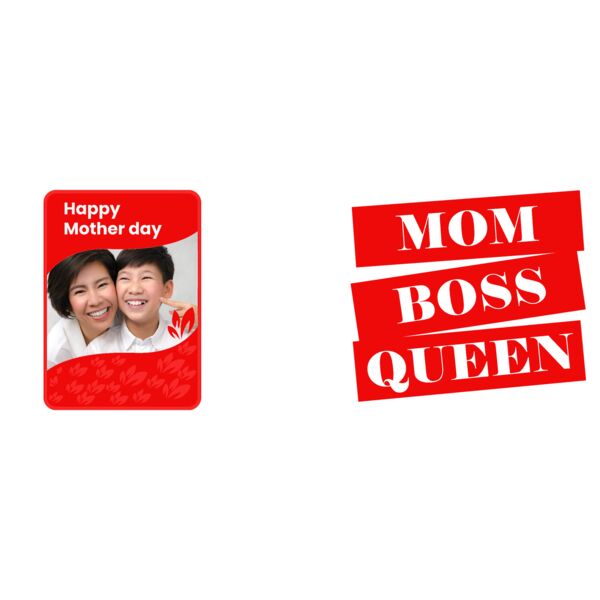 MOM, BOSS, QUEEN, Photo Frame with Customizable Image, Mother's Day, MOM - MRDY-05 Thumbnail