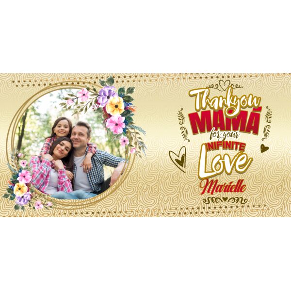 Thankyou MAMA for your INFINITE Love, Photo Frame with Customizable Image and Personalized Name, Mother's Name - MOM-010 Thumbnail