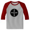 Raglan 3/4 Roundneck Shirt (Gray Body) Thumbnail