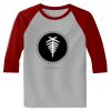 Raglan 3/4 Roundneck Shirt (Gray Body) Thumbnail