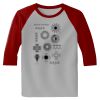 Raglan 3/4 Roundneck Shirt (Gray Body) Thumbnail