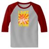 Raglan 3/4 Roundneck Shirt (Gray Body) Thumbnail