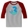 Raglan 3/4 Roundneck Shirt (Gray Body) Thumbnail