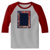 Raglan 3/4 Roundneck Shirt (Gray Body) Thumbnail