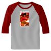 Raglan 3/4 Roundneck Shirt (Gray Body) Thumbnail