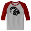 Raglan 3/4 Roundneck Shirt (Gray Body) Thumbnail