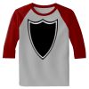 Raglan 3/4 Roundneck Shirt (Gray Body) Thumbnail