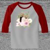 Raglan 3/4 Roundneck Shirt (Gray Body) Thumbnail