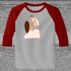 Raglan 3/4 Roundneck Shirt (Gray Body) Thumbnail