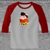Raglan 3/4 Roundneck Shirt (Gray Body) Thumbnail