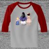 Raglan 3/4 Roundneck Shirt (Gray Body) Thumbnail