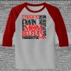 Raglan 3/4 Roundneck Shirt (Gray Body) Thumbnail