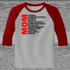 Raglan 3/4 Roundneck Shirt (Gray Body) Thumbnail