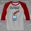 Raglan 3/4 Roundneck Shirt (Gray Body) Thumbnail