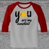 Raglan 3/4 Roundneck Shirt (Gray Body) Thumbnail