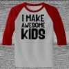 Raglan 3/4 Roundneck Shirt (Gray Body) Thumbnail