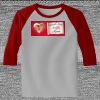 Raglan 3/4 Roundneck Shirt (Gray Body) Thumbnail
