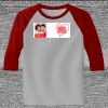 Raglan 3/4 Roundneck Shirt (Gray Body) Thumbnail