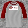 Raglan 3/4 Roundneck Shirt (Gray Body) Thumbnail