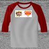 Raglan 3/4 Roundneck Shirt (Gray Body) Thumbnail