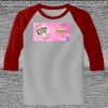 Raglan 3/4 Roundneck Shirt (Gray Body) Thumbnail